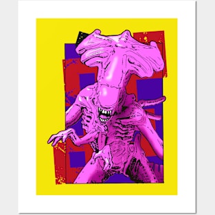 Pink Alien Queen Logo Achoprop Posters and Art